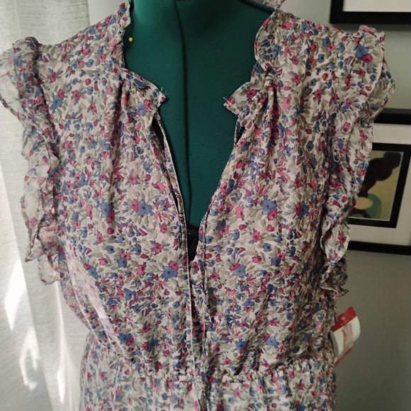 BB Dakota Steve Madden Ditsy Maxi Dress, Sz XL - Picture 8 of 12